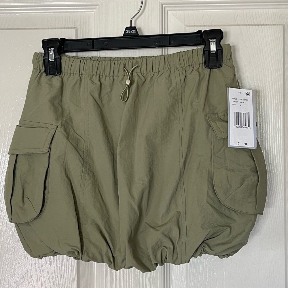 Honey & Sparkle Big Girls Bubble Nylon Sage Skirt size M